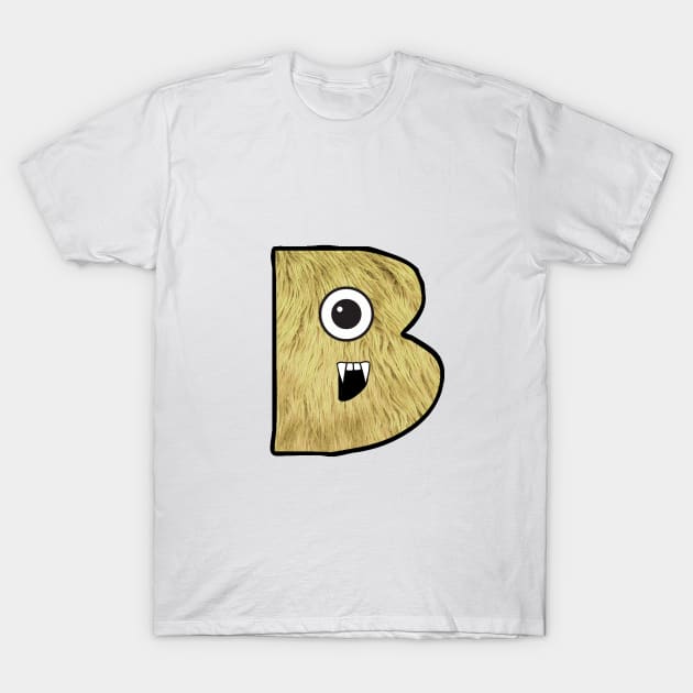 Monster Letter B T-Shirt by antsp35